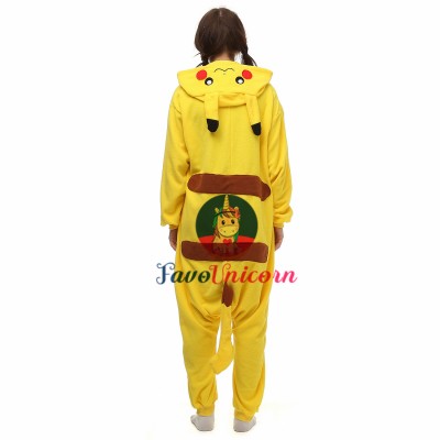 Pokemon Pikachu Costume Onesie Pajamas Adult Animal Onesie For Women Men