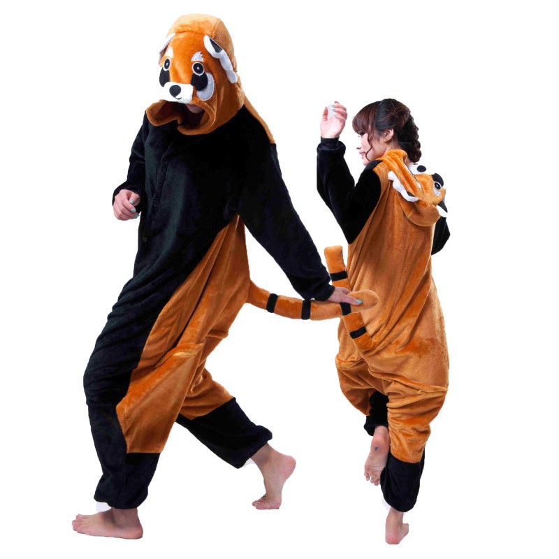 Red Panda Onesie for Women & Men Costume Onesies Pajamas Halloween ...