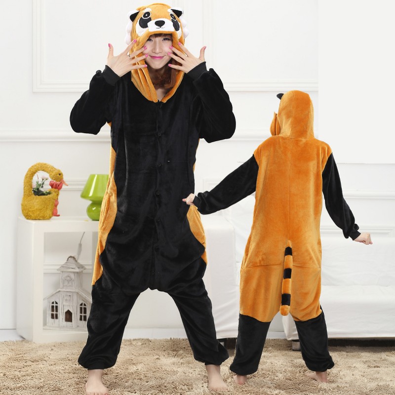Red Panda Onesie for Women & Men Costume Onesies Pajamas Halloween ...