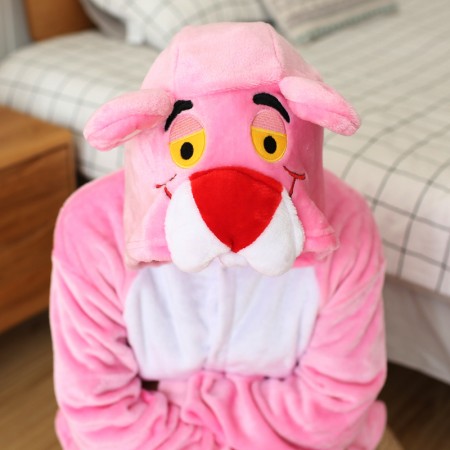 Pink Panther Onesie Costume Outfit Pajama for Adults & Teens