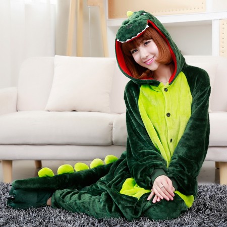 Adult Animal Onesie Dinosaur Costume Pajama For Halloween Jumpsuit