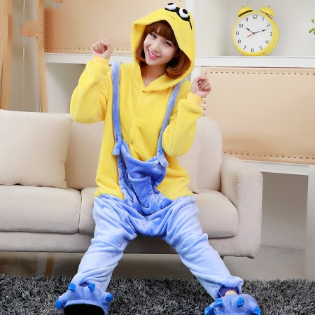 Minions Onesie Costume Pajama Halloween Outfit for Adults & Teens
