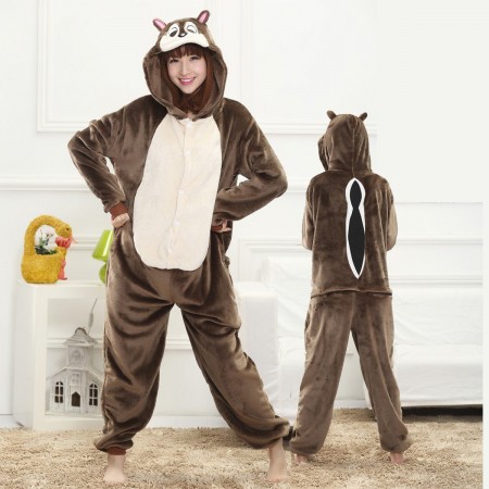 Squirrel Onesie for Women & Men Costume Onesies Pajamas Halloween Outfit