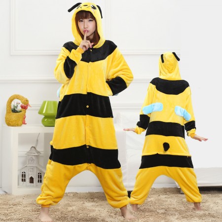 Honeybee Onesie for Women & Men Costume Onesies Pajamas Halloween Outfit