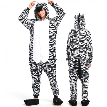 zebra Onesie for Women & Men Costume Onesies Pajamas Halloween Outfit
