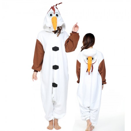 Snowman Olaf Costume Onesie for Women & Men Pajamas Halloween Outfit
