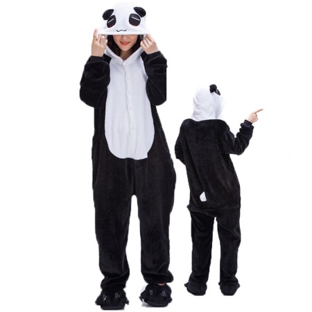 Pandas Costume Onesie for Women & Men Pajamas Halloween Outfit