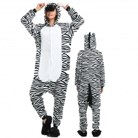 Women & Men Zebra Onesie Costume Onesies Pajamas for Halloween