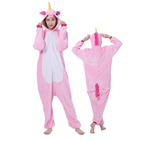 Pink Unicorn Onesie for Women & Men Unicorn Costume Onesies Pajamas Halloween Outfit