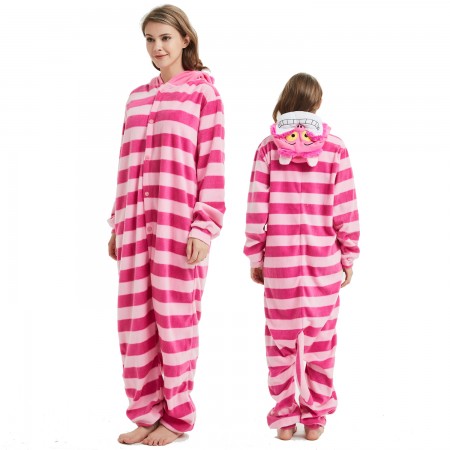 Cheshire Cat Onesie Costume Pajama for Adult Women & Men Halloween Costumes