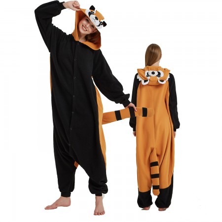 Red Panda Raccoon Onesie Costume Pajama for Adult Women & Men Halloween Costumes