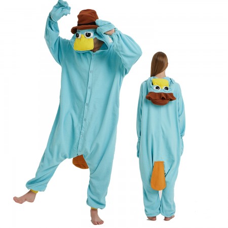 Platypus Onesie Costume Pajama for Adult Women & Men Halloween Costumes