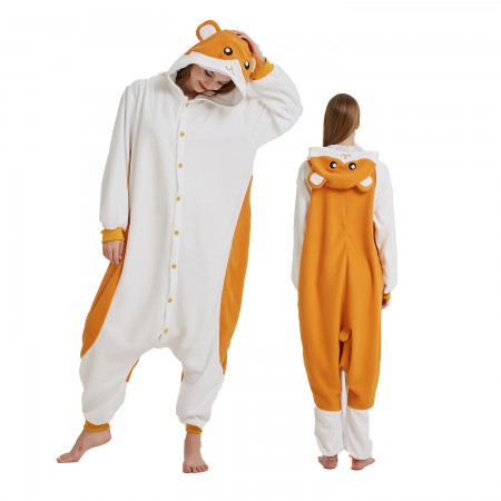 Hamster Onesie Costume Pajama for Adult Women & Men Halloween Costumes