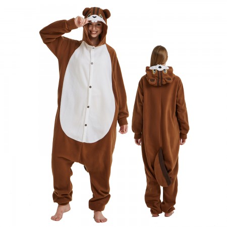 Squirrel Onesie Costume Pajama for Adult Women & Men Halloween Costumes