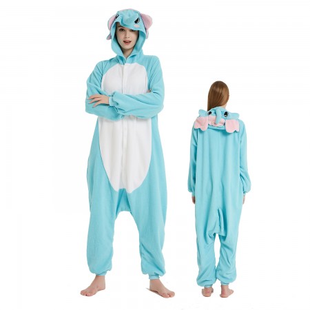 Blue Elepant Onesie Costume Pajama for Adult Women & Men Halloween Costumes