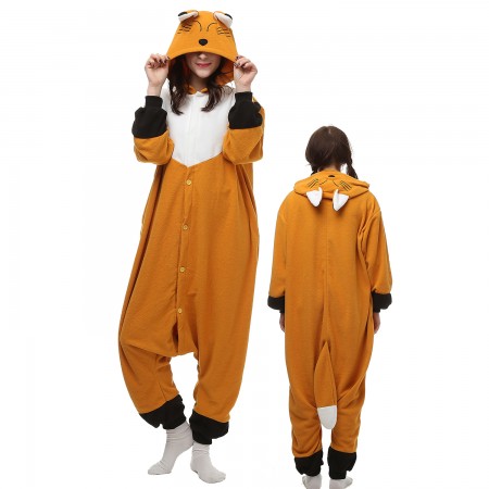 Japanese Fox Costume Onesie Pajamas Adult Animal Onesie for Women & Men