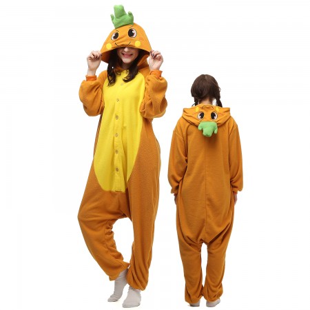 Carrot Costume Onesie Pajamas Adult Animal Onesie for Women & Men