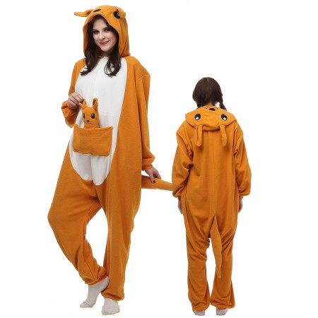 Kangaroo Costume Onesie Pajamas Adult Animal Onesie for Women & Men