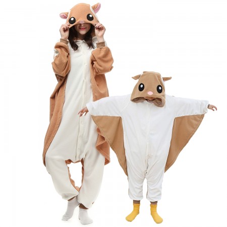 Flying Squirrel Onesie Costumes for Kids & Adults