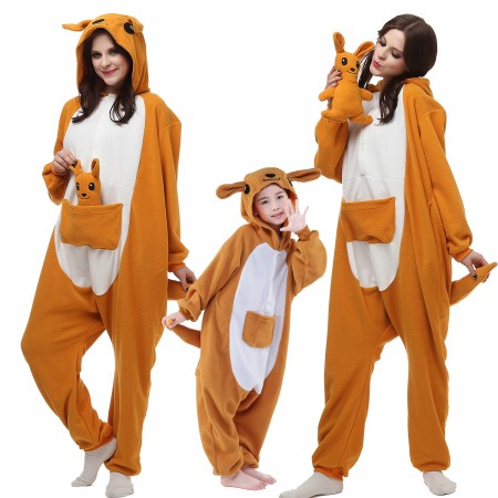 Kids & Adults Kangaroo Onesie Costumes