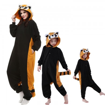 Red Panda Raccoon Onesie Costume  Animal Onesies for Adults & Kids