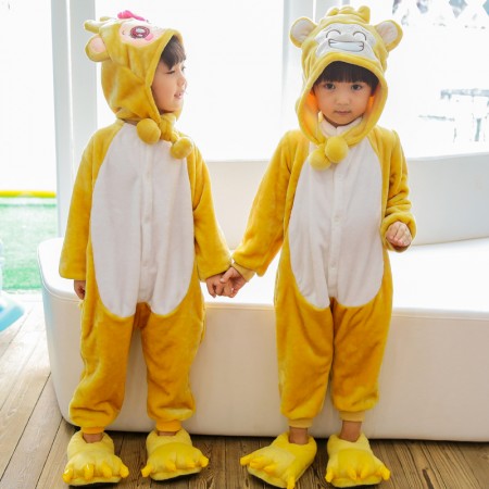 Kids Monkey Onesie Costume Pajama for Boys & Girls With Hood