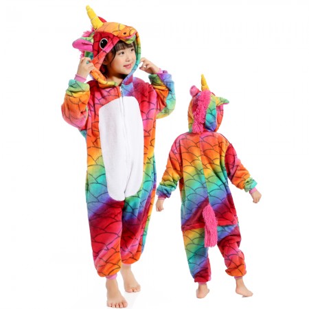 Mermaid Unicorn Onesie Costume Pajama Kids Animal Outfit for Boys & Girls