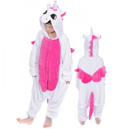 Pink Pegasus Unicorn Onesie Costume Pajama Kids Animal Outfit for Boys & Girls