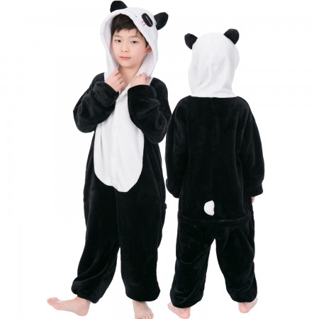 Panda Onesie Costume Pajama Kids Animal Outfit for Boys & Girls