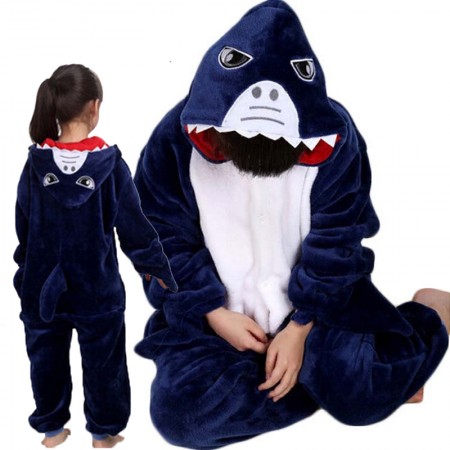 Kids Shark Costume Onesie Pajama Animal Outfit for Boys & Girls