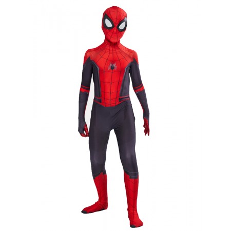 Boy Spiderman Costume Far From Home Spider Man Suit Cosplay Onesie For Kids