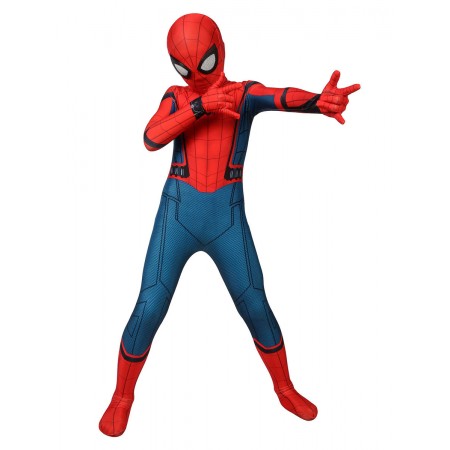 Kid Spider Man Homecoming Suit Boys Spiderman Costume Halloween Onesie
