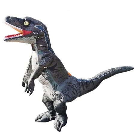 Inflatable Velociraptor Costume Halloween Blow Up Dinosaur Fancy Dress Costumes