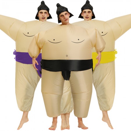 Inflatable Sumo Costume Halloween Blow Up Ride On Funny Costumes For Adult