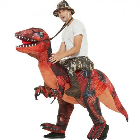 Ride On Blow Up Dinosaur Costumes Halloween Funny Outfit for Adult & Kids
