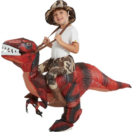 Kids Ride On Blow Up Dinosaur Costumes Halloween Funny Outfit