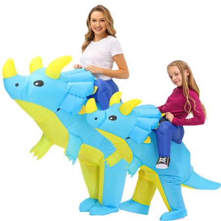 Blow Up Triceratops Costumes Inflatable Ride On Funny Halloween Costumes For Adult & Kid