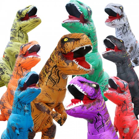 Inflatable Dinosaur Costumes Halloween Blow Up T rex Suit for Adults & Kids