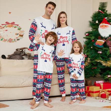 Merry Christmas Matching Pajamas Pjs Set Family Homewear
