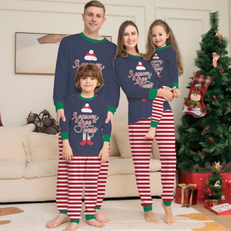 Christmas Pajamas Casual Family Jammies Matching Sleepwear Festival Pyjamas