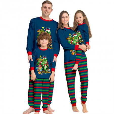 Christmas Pajamas Colorful Prints Matching Family Jammies Festival Pyjamas