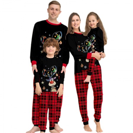 Christmas Pajamas Dinosaur Matching Family Jammies Festival Pyjamas Sleepwear