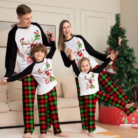 Christmas Pajamas Cute Elk Xmas Jammies For Family Matching Sleepwear