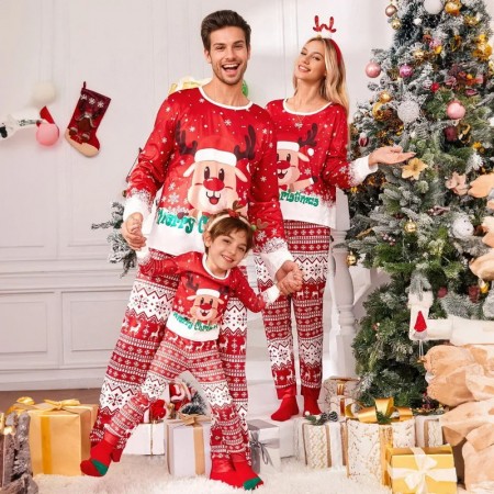 Christmas Pajama Family Matching Pyjamas Lovely Cartoon Sleepwear